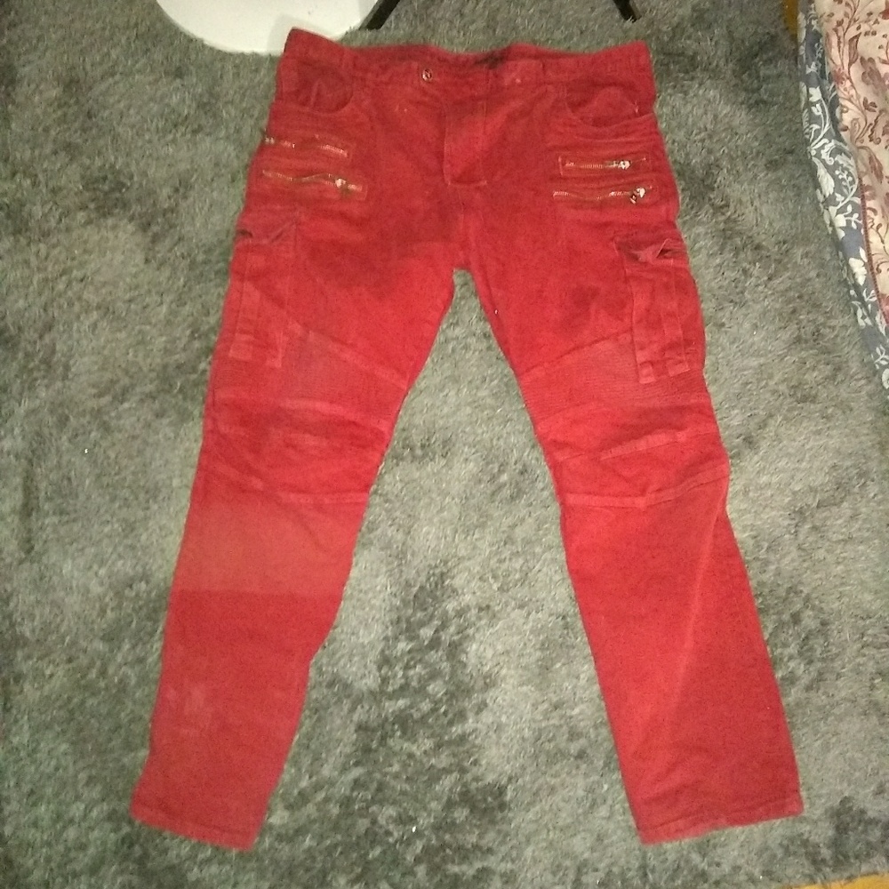 Burgundy Damati Biker Cargo Size 42